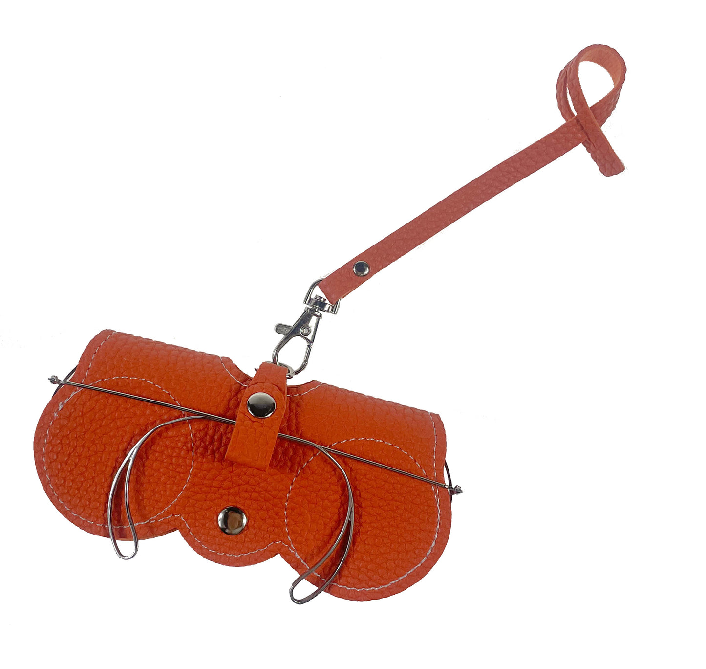 Leather sunglasses bag, Glasses Case, Soft & Portable Orange