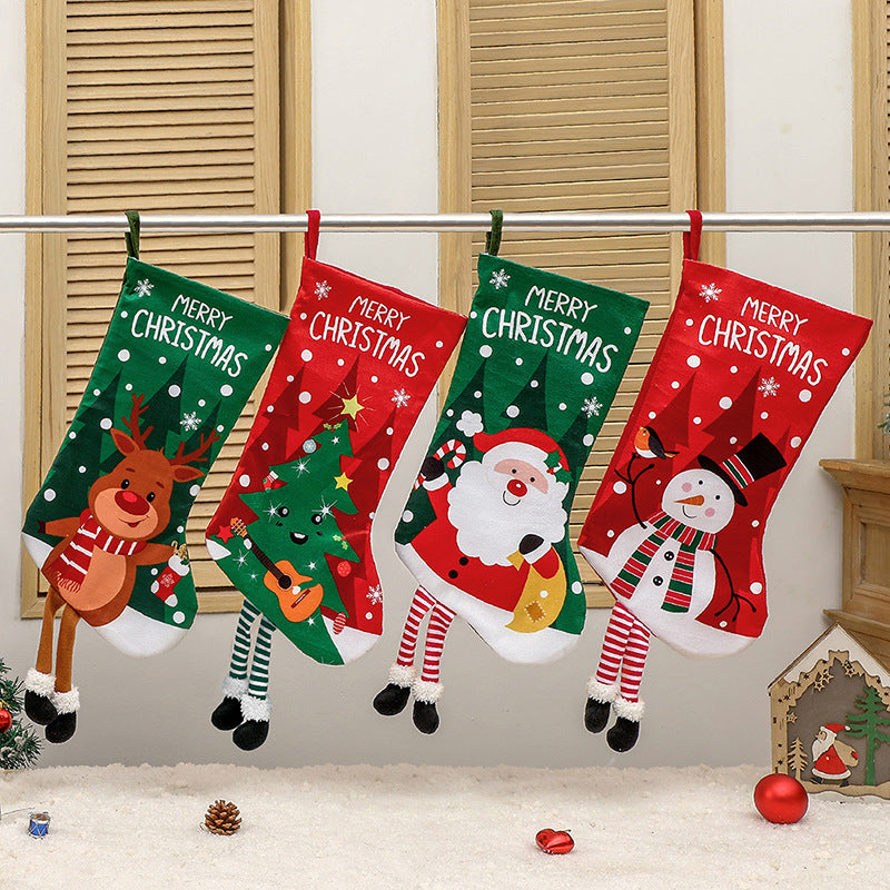 Christmas Stocking, Xmas Stockings Santa, Snowman, Reindeer, Christmas Party Decorations