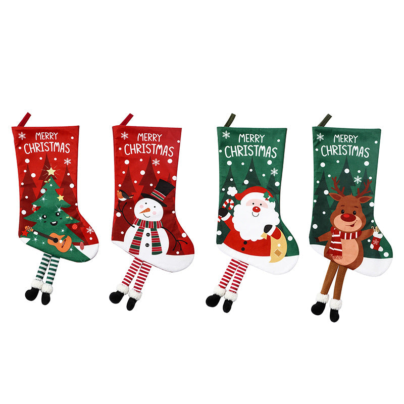 Christmas Stocking, Xmas Stockings Santa, Snowman, Reindeer, Christmas Party Decorations