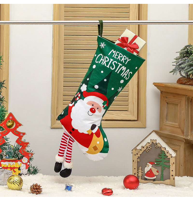 Christmas Stocking, Xmas Stockings Santa, Snowman, Reindeer, Christmas Party Decorations