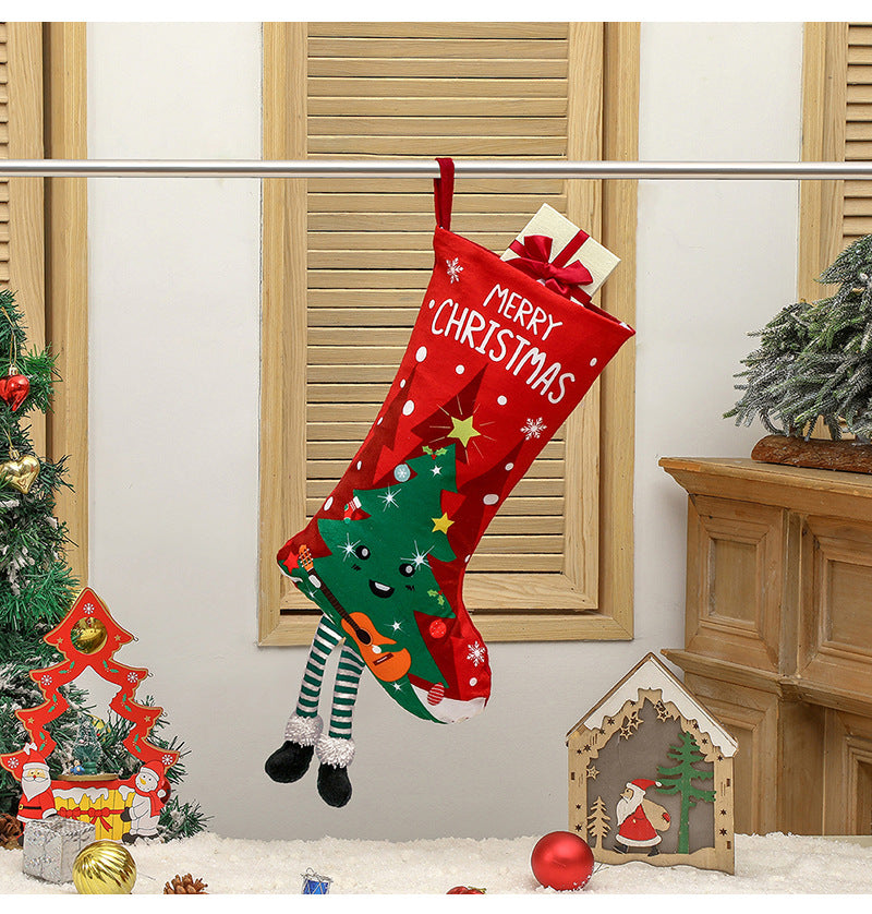 Christmas Stocking, Xmas Stockings Santa, Snowman, Reindeer, Christmas Party Decorations
