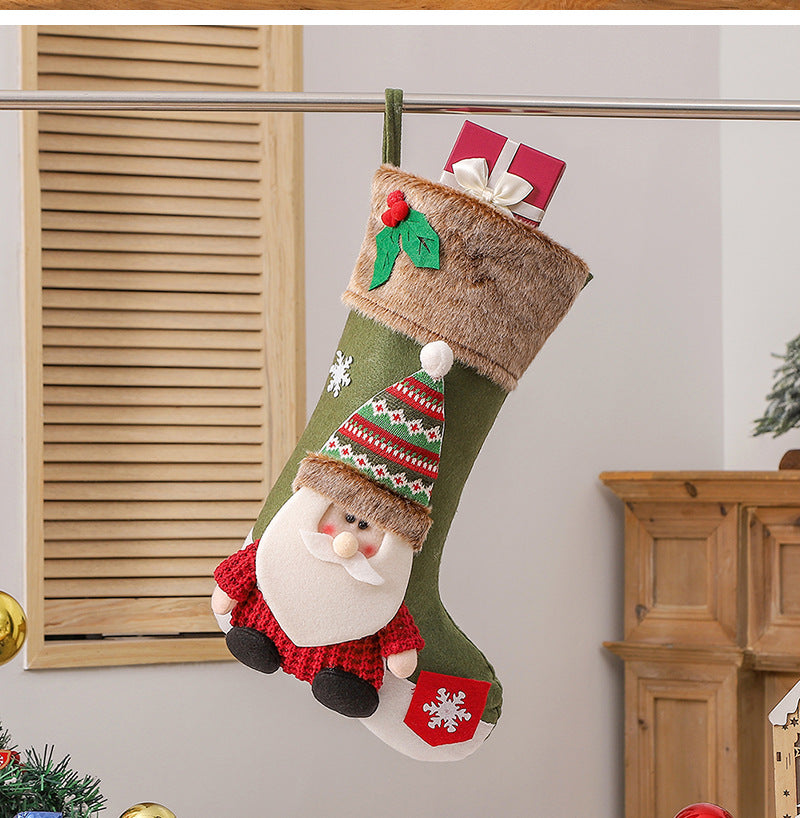 Christmas Stocking, Xmas Stockings Santa, Snowman, Reindeer, Christmas Party Decorations