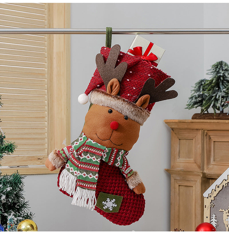 Christmas Stocking, Xmas Stockings Santa, Snowman, Reindeer, Christmas Party Decorations