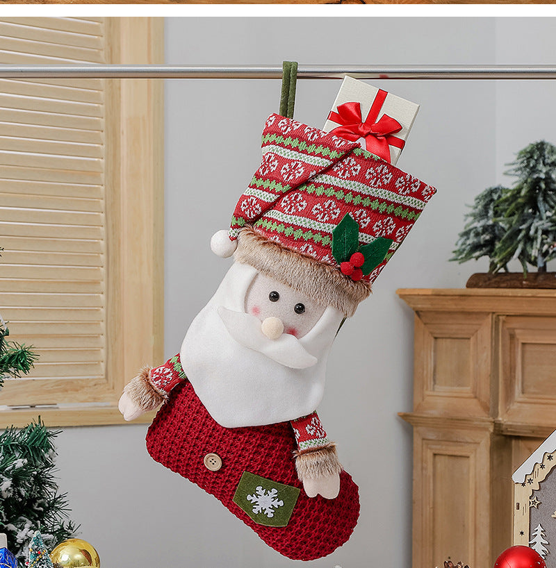 Christmas Stocking, Xmas Stockings Santa, Snowman, Reindeer, Christmas Party Decorations