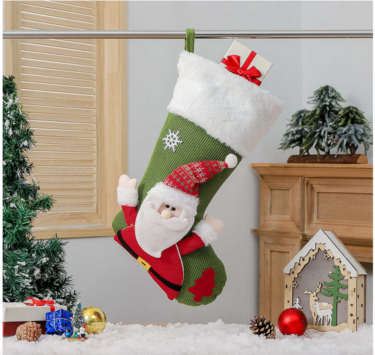 Christmas Stocking, Xmas Stockings Santa, Snowman, Reindeer, Christmas Party Decorations