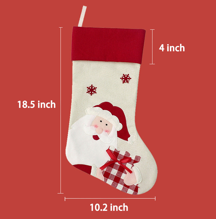 Christmas Stocking, Xmas Stockings Santa, Snowman, Reindeer, Christmas Party Decorations