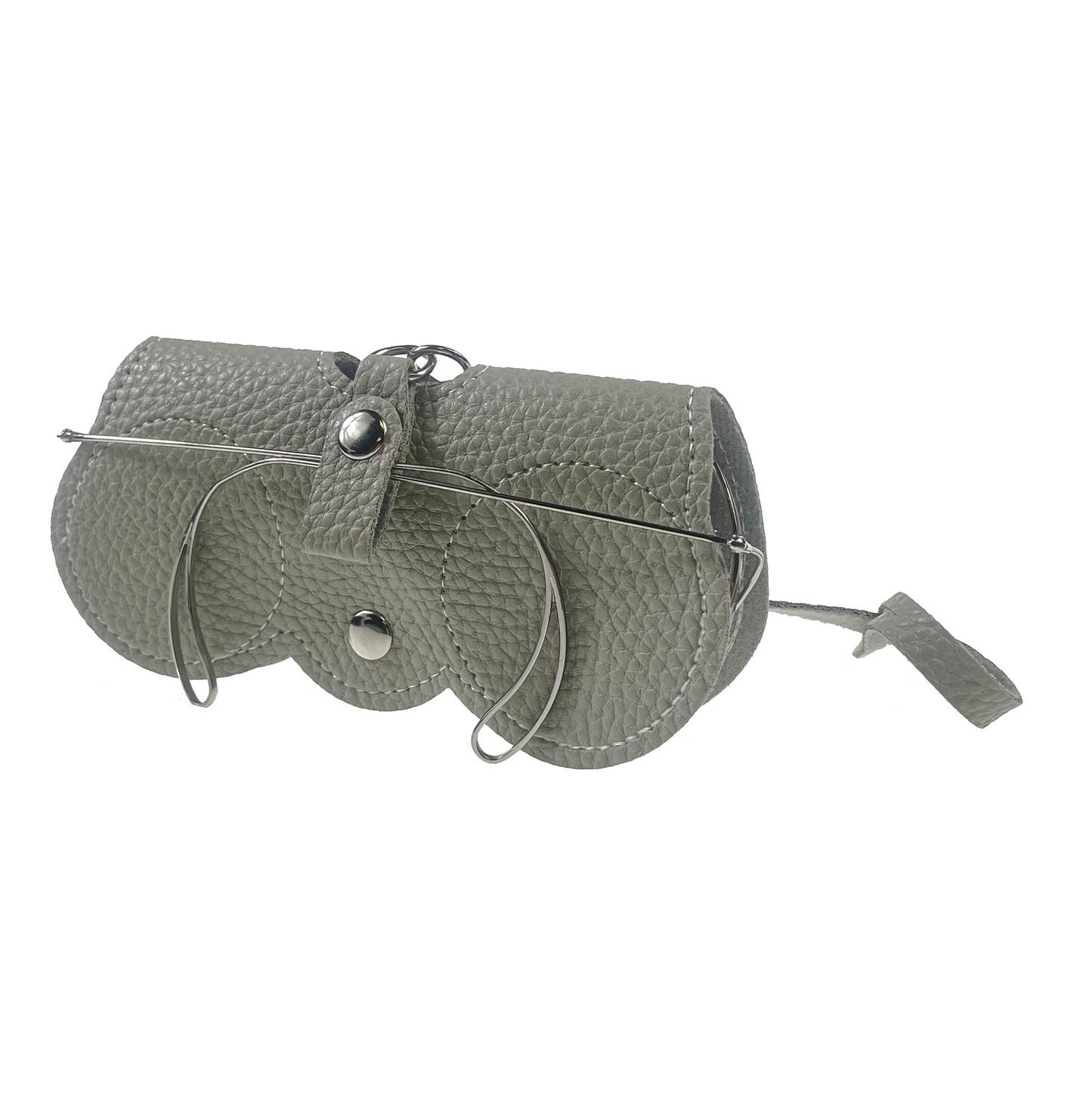 Leather sunglasses bag, Glasses Case, Soft & Portable Grey