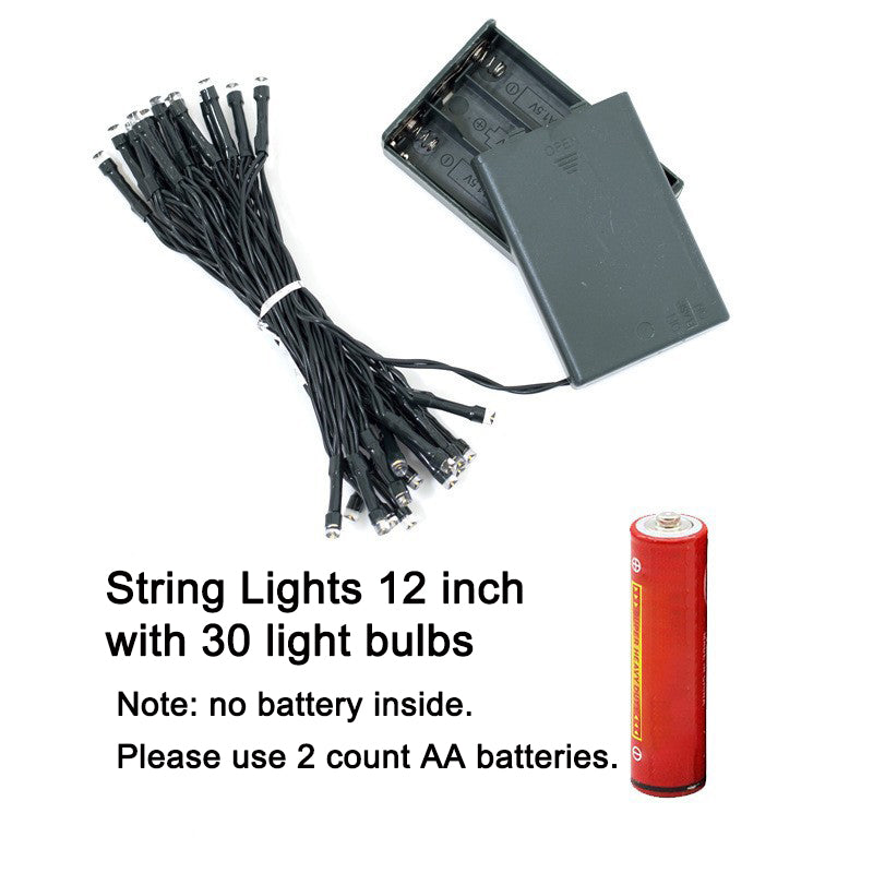Tabletop Mini Christmas Tree with LED Light, Hanging Ornaments for Christmas Decorations, Perfect Gift, 12 x 18 inch