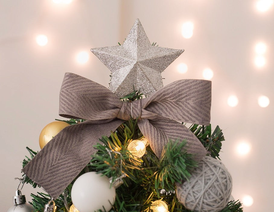Tabletop Mini Christmas Tree with LED Light, Hanging Ornaments for Christmas Decorations, Perfect Gift, 12 x 18 inch