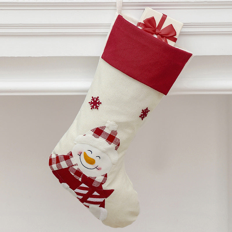 Christmas Stocking, Xmas Stockings Santa, Snowman, Reindeer, Christmas Party Decorations