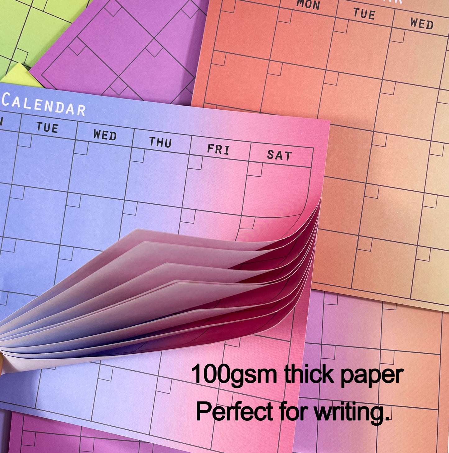 Calendar Sticky Notes, Large Sticky Note Pad, 8pads/160sheets, 6x8 inch