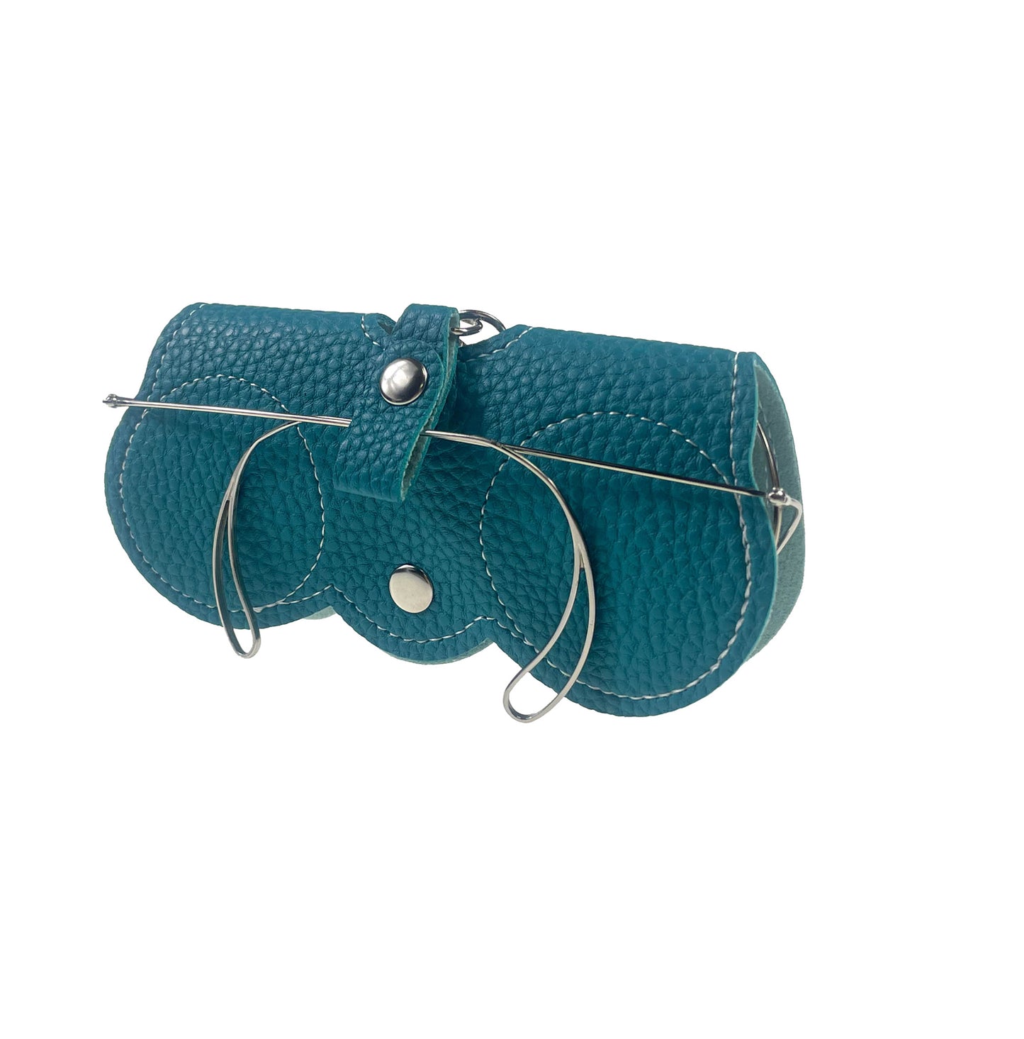 Leather sunglasses bag, Glasses Case, Soft & Portable Green