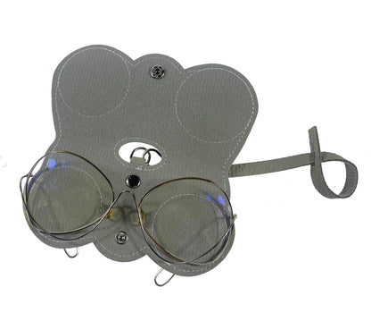 Leather sunglasses bag, Glasses Case, Soft & Portable Grey