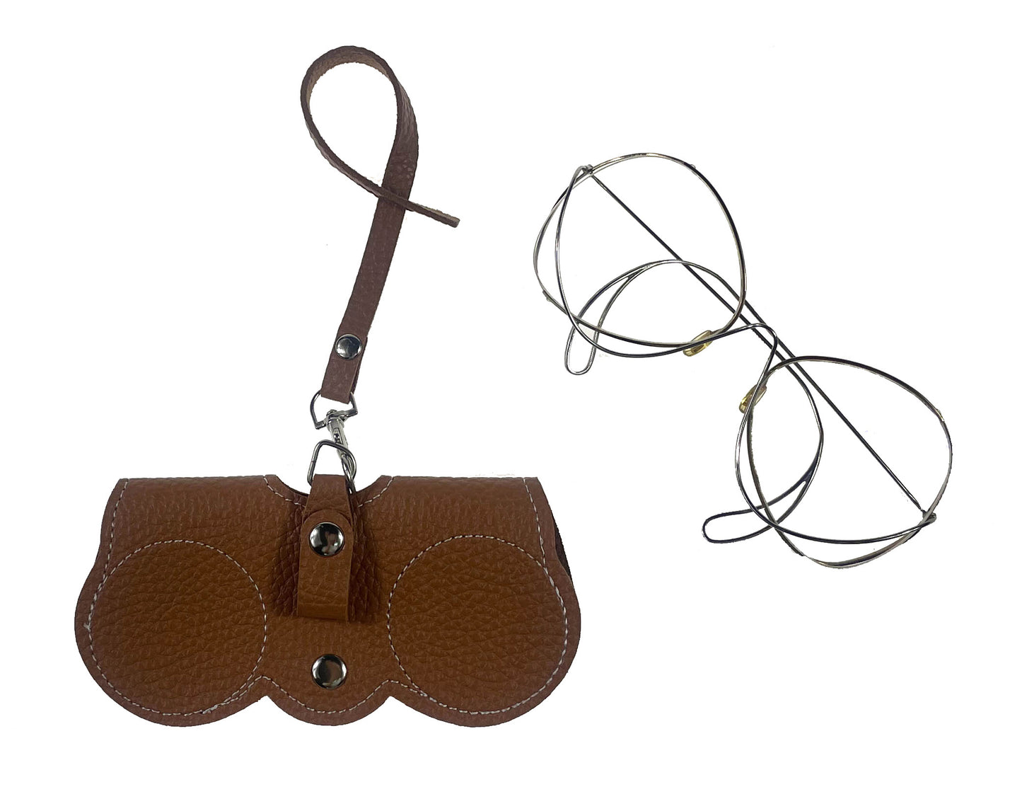 Leather sunglasses bag, Glasses Case, Soft & Portable Brown