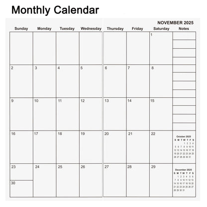 3pcs Traveler's Notebook Inserts, July 2024- Dec 2025, Weekly & Monthly Calendar Planner Refills 8.3x4.3