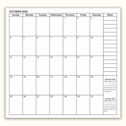 Jul - Dec 2026 Weekly & Monthly Calendar Refills, Travelers Notebook Inserts