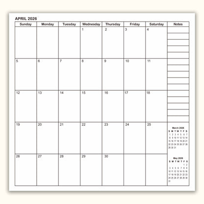 Jan - Jun 2026 Weekly & Monthly Calendar Refills, Travelers Notebook Inserts