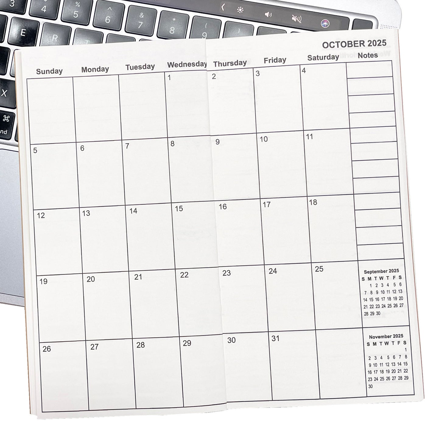 2pcs Travelers Notebook Inserts, Jul 2024 - Dec 2027, Monthly Calendar Refills, Regular 4.3 x 8.3