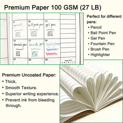 Jan - Jun 2027 Weekly & Monthly Calendar Refills, Travelers Notebook Inserts