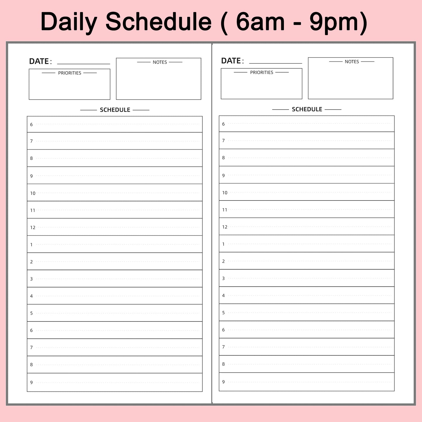 3pcs Travelers Notebook Inserts Daily Planner Refills, A6, 4.1 × 5.8