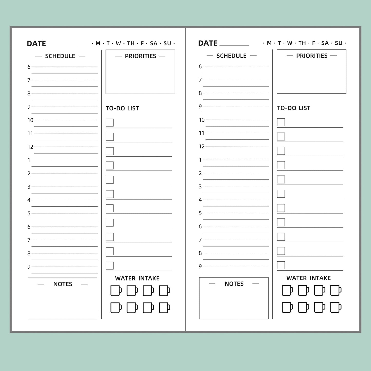 5pcs Travelers Notebook Inserts, Jan 2025 - Jun 2026, Weekly & Monthly Calendar & Daily Refills Cahier 5 x 8.25