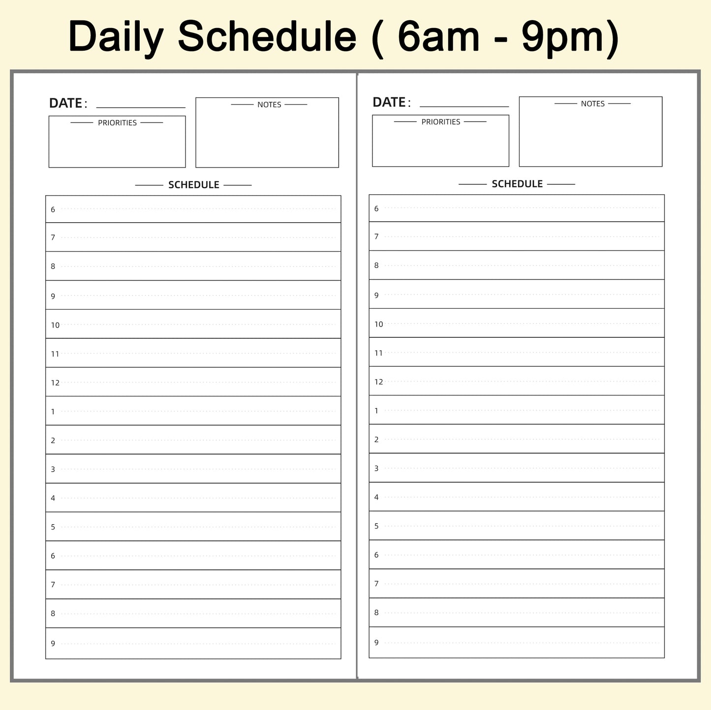 3pcs Travelers Notebook Inserts Daily Planner Refills, B6, 4.9 × 6.9