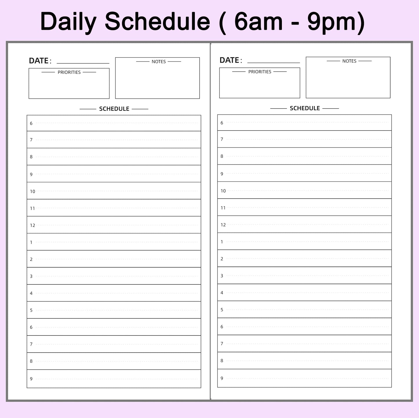 3pcs Travelers Notebook Inserts Daily Planner Refills, B6 Slim, 4.3 x 6.9