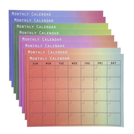 Calendar Sticky Notes, Large Sticky Note Pad, 8pads/160sheets, 6x8 inch