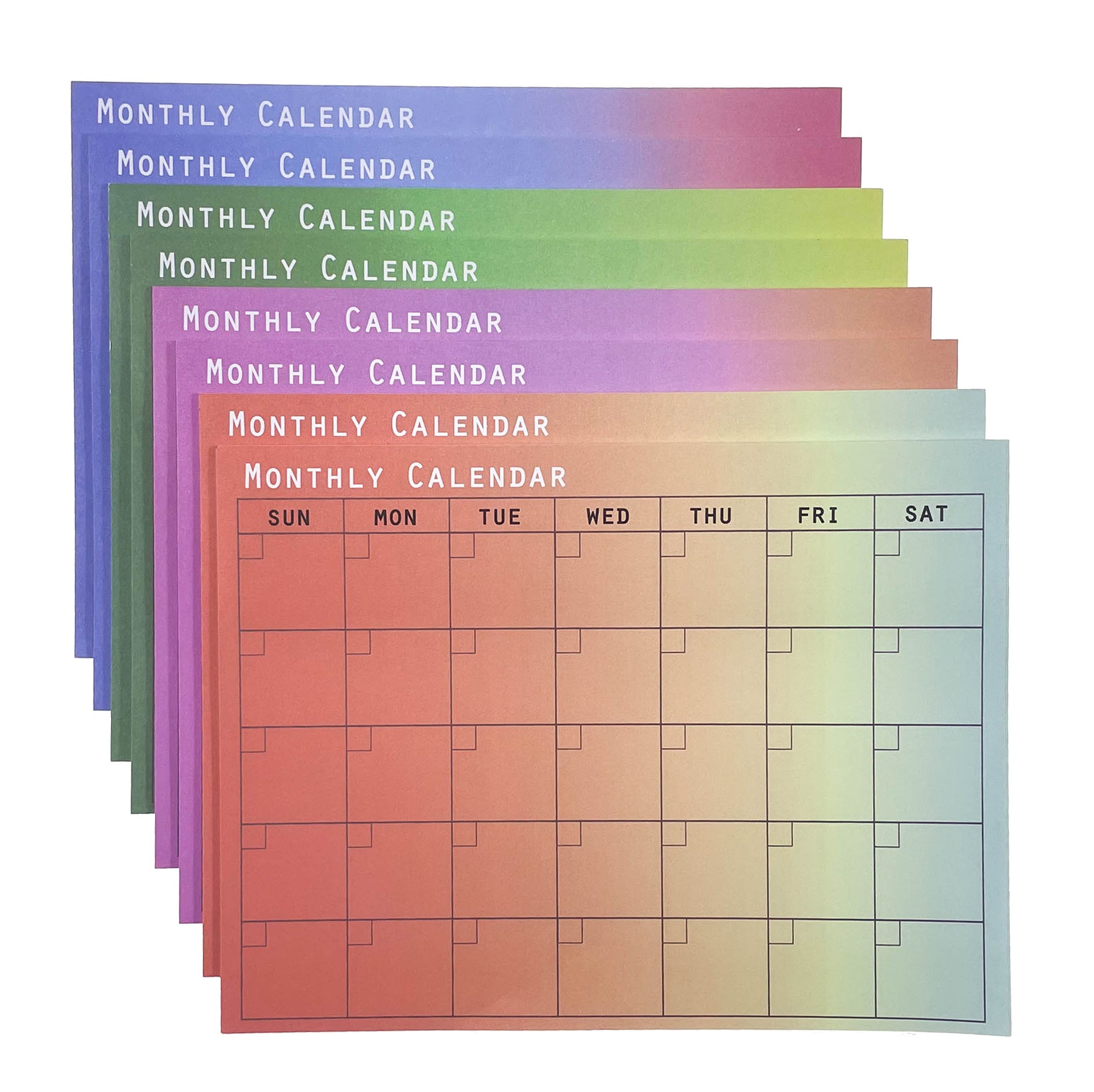 Calendar Sticky Notes, Large Sticky Note Pad, 8pads/160sheets, 6x8 inc –  UNIQUE HM&LN