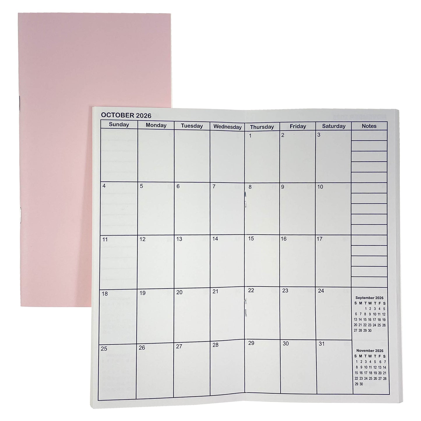 Jul 2025 - Jun 2027 Monthly Refills, Travelers Notebook Inserts, Monthly Calendar & Important Dates & Dotted & Line