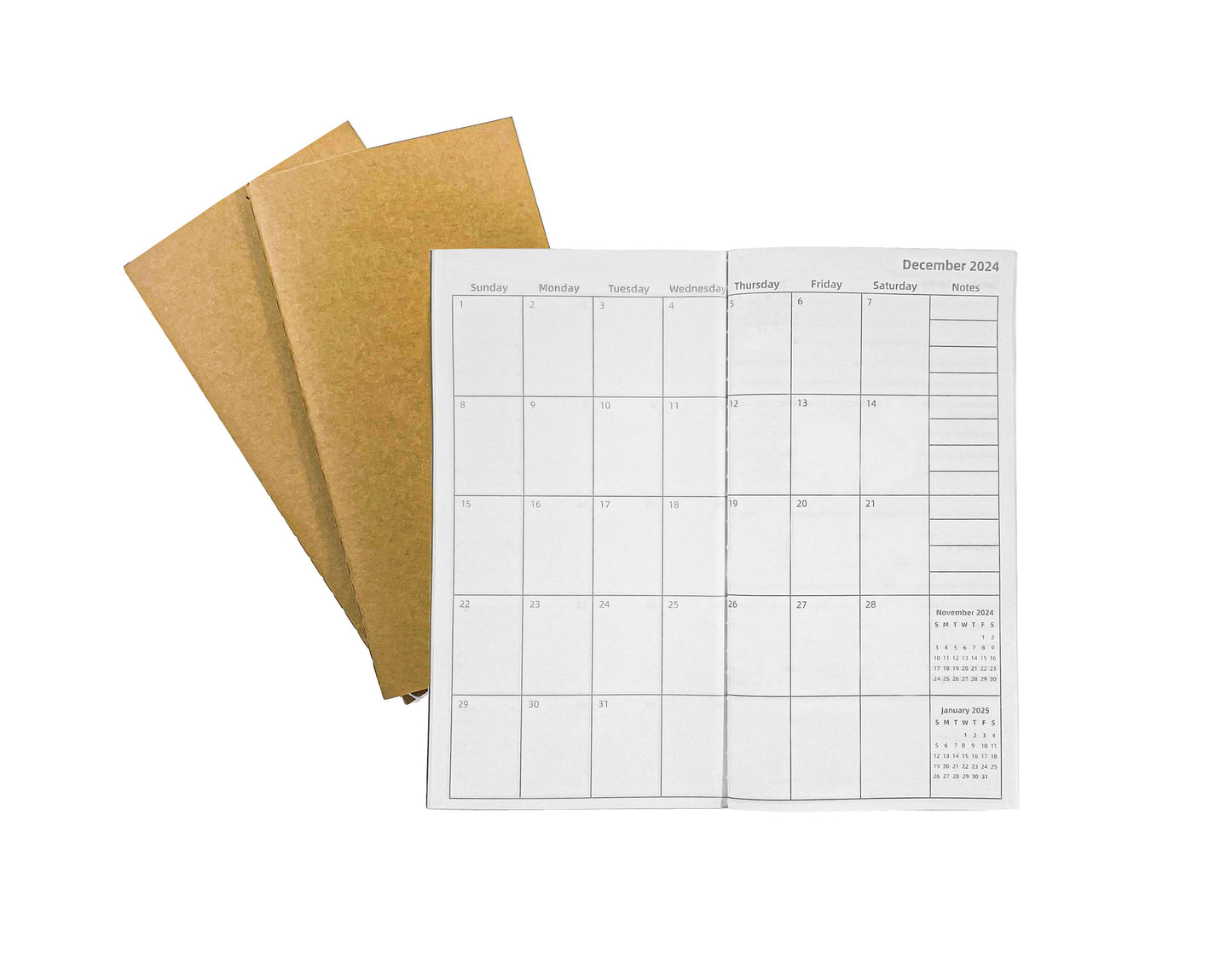 [Refills-Large] 5pcs/set 2023-2024 Planner Inserts,  Weekly & Monthly & Daily Refills, Fit 8.5*4.3in