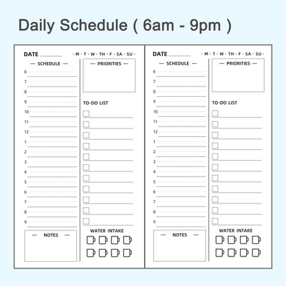 5pcs Traveler's Notebook Inserts, Jan 2025 - Jun 2026, Weekly & Monthly Calendar & Daily Refills, Regular 4.3 x 8.3