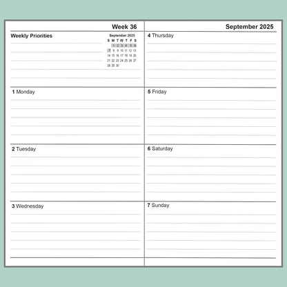 3pcs Travelers Notebook Inserts Jan 2025 - Jun 2026, Weekly & Monthly Calendar Refills, A6, 4.1 × 5.8