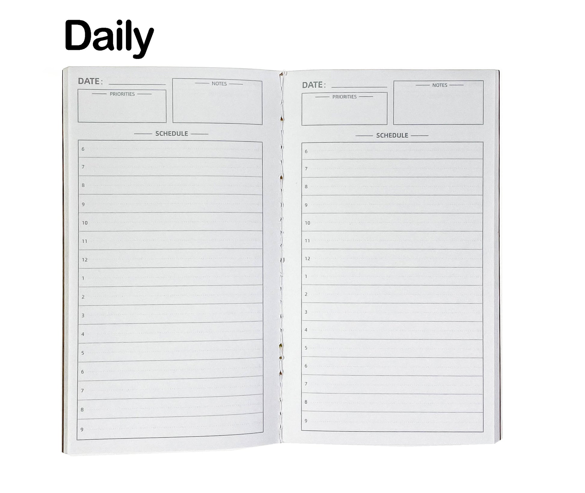 Pocket Week on 1 Page Horizontal Planner Insert Refill, 3.2 x 4.7
