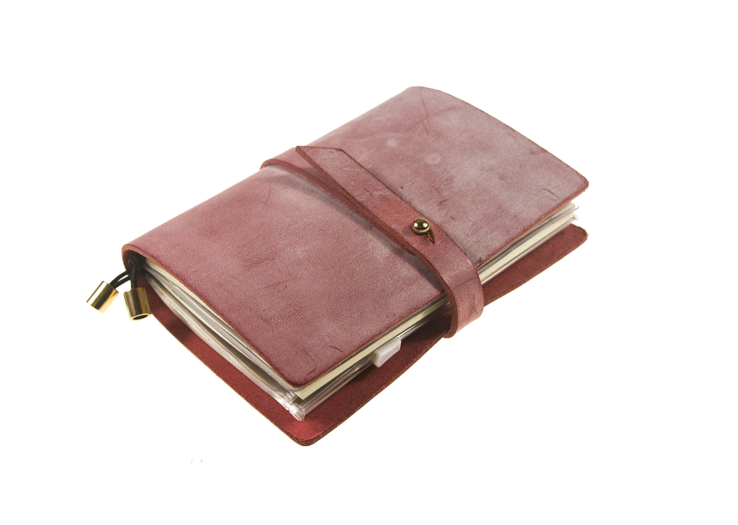 [Planner-Small] Leather Journal Planner Organizer - Academic Monthly Calendar & Weekly & Daily Pink